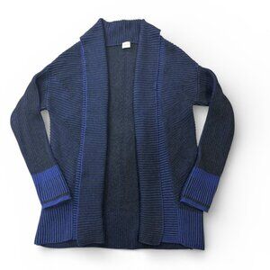 POETRY Cotton Cardigan Sweater Shawl Collar Ribbed Open Front Sz 8/10